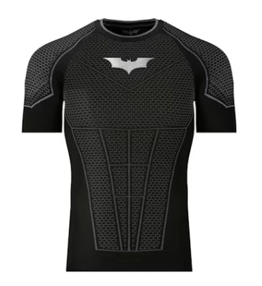Batman Compression Tee for Men by YOUNGLA (Model #4259) - Black - Size Large
