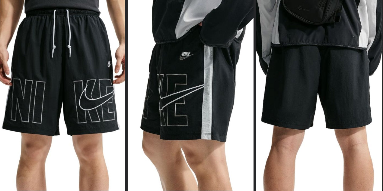 Nike BLOCK 3 CLUB SHORT Men – Black/White