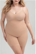 Honeylove Superpower Mid-Thigh Bodysuit - Sand - Size: XL