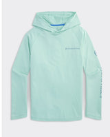 Vineyard Vines Whale Dot Long-Sleeve Harbor Performance Hoodie Tee L