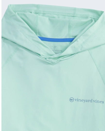 Vineyard Vines Whale Dot Long-Sleeve Harbor Performance Hoodie Tee L
