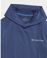 Vineyard Vines Whale Dot Long-Sleeve Harbor Performance Hoodie Tee L