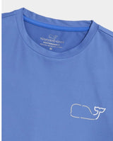 Vineyard Vines On-The-Go Whale Outline Long-Sleeve Harbor Performance Tee L