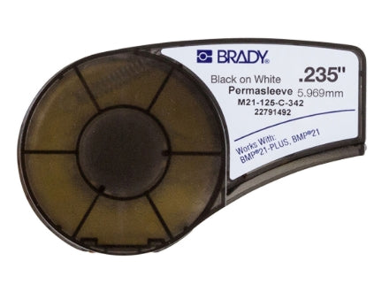 Brady Perma Sleeve Heat Shrink Wire and Cable Labels M21-125-C-342  0.125" Dia x 7' L