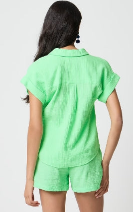 Gauze Popover Top by J. Crew - Apple Sorbet