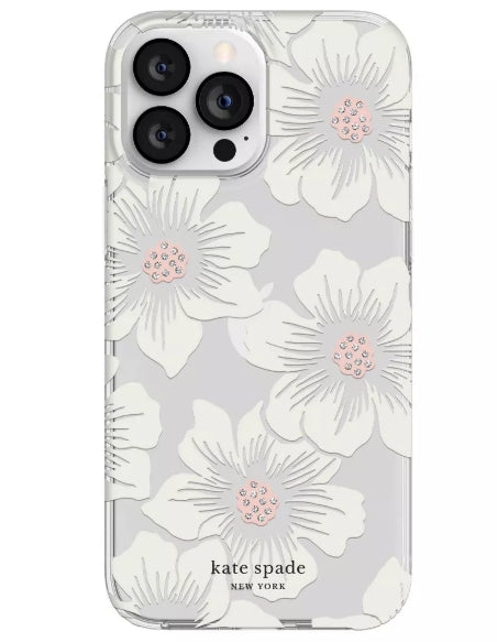 Kate Spade New York Apple iPhone 13 Pro Max/iPhone 12 Pro Max Protective Case - Hollyhock Floral (Open Box)