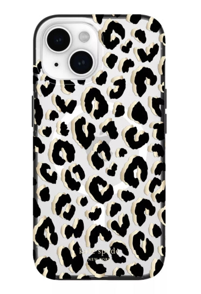 Kate Spade New York Apple iPhone 15/iPhone 14/iPhone 13 Protective Case with MagSafe - City Leopard (Open Box)