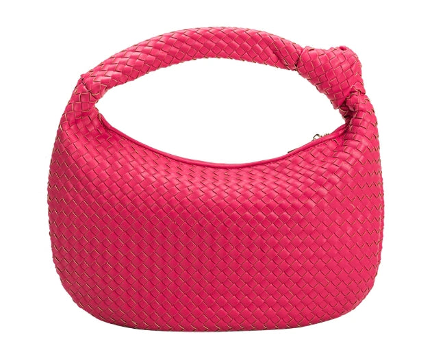 Melie Bianco Brigitte Fuchsia Large Recycled Vegan Shoulder Bag