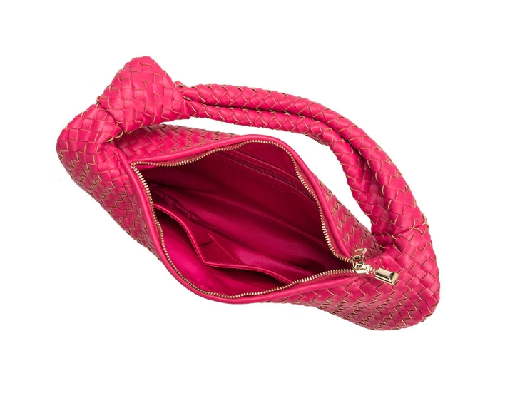 Melie Bianco Brigitte Fuchsia Large Recycled Vegan Shoulder Bag