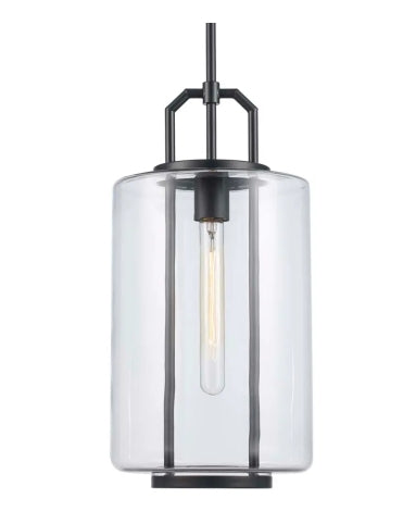 Trans Globe Lighting Regalia 9" Wide Mini Pendant Model: PND-2235 BK