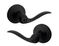 Tustin Matte Black Keyed Entry Door Handle Featuring SmartKey Security with Microban Antimicrobial Technology - Model #740TNL 514 SMT