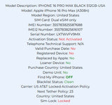 Apple iPhone 16 Pro Max Black Titanium 512GB Carrier Locked: AT&T