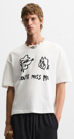 Zara COMBINATION PRINT T-SHIRT Size L