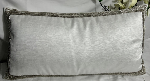 Hotel Collection White Rectangle Glint Decorative Pillow 14" x 26"