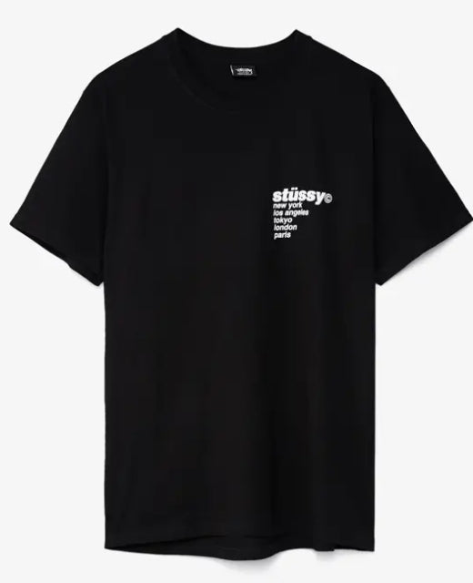 STUSSY STRAWBERRY TEE IN Black Men's SIZE M