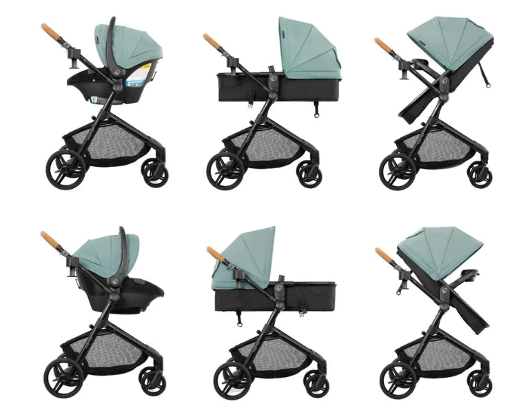 Evenflo Pivot NXT Travel System with Revolve 180 LiteMax Infant Car Seat - Pacific Green
