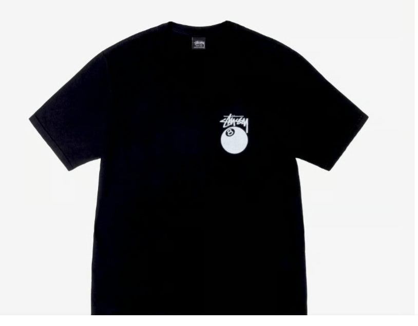Stussy Pigment 8 Ball Tee- Men's Black-Large