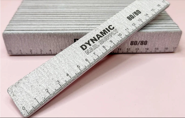 Dynamic Nail Supply 25 pcs Professional Square Nail files - 80/80 grit