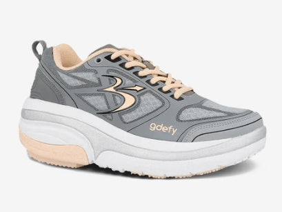 g-defy ION Walking Shoes for Women - Gray/Peach - 9.5 M