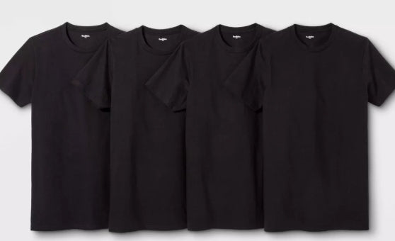 Men's Short Sleeve 4pk Crewneck T-Shirt - Goodfellow & Co Size-M
