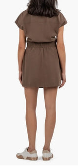 Dorie Utility Minidress by KUT from the Kloth - Chocolate Brown - Size: Large