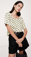 Banana Republic Linen Scoop-Neck Top - Size: Medium