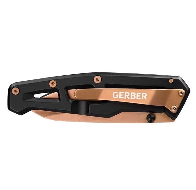 *Gerber Paralite Folder Drop Point Plain Edge Rose & Black G3310