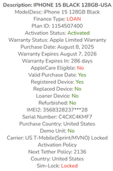 Apple iPhone 15 BLACK 128GB