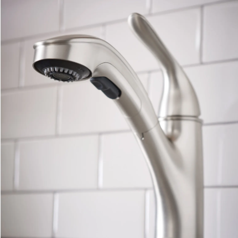 *MOEN Brecklyn One-Handle Low Arc Pullout Kitchen Faucet, Spot Resist Stainless