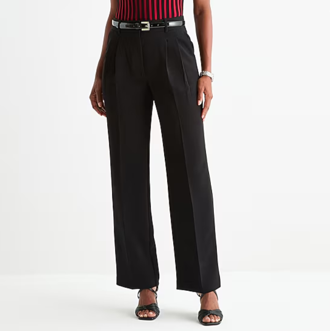 *Worthington Womens Everyday Pant, Relaxed High-Rise, Size 8