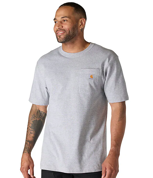*Grey Carhartt Iconic K87 Pocket T-Shirt M