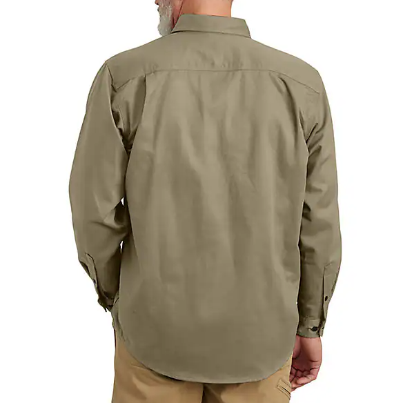 *CARHARTT Mens' FR Twill LS Shirt, Khaki, Medium