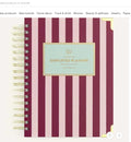 2026-2027 Spiral Daily Simplified Planner - Berry Stripe