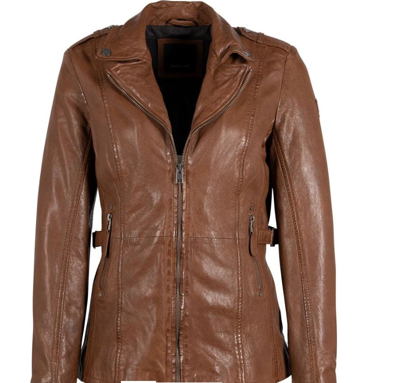 Mauritius Yellie CF Leather Jacket, Cognac size 5/6