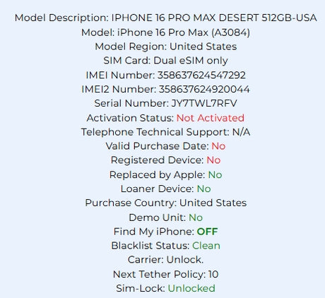 Apple iPhone 16 Pro Max 512GB Desert Titanium Carrier: Unlocked