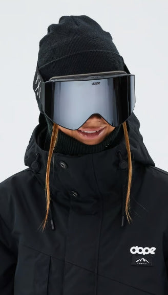 Dope Sight Ski Goggles Black/Black Silver Mirror