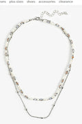 Faux Pearl and Bead Necklace Set
