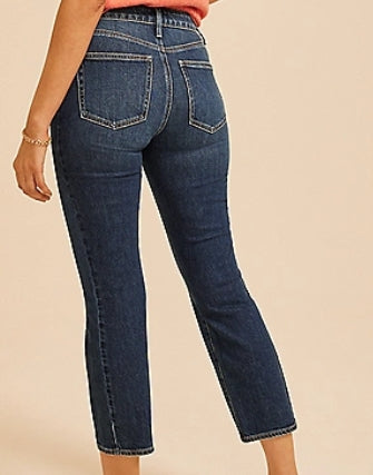 Silver Jeans Co. Avery Curvy High Rise Side Seam Ankle Straight Jean Women's 32