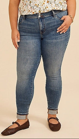Plus Size m jeans by Maurice's™ Cool Comfort Mid Rise Double Button Cuff Hem Jegging Women's 16w