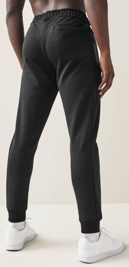 Athletic Cuffed Joggers by Next -(2 Pack) Black/Slate Grey - Size: Med / Regular Length