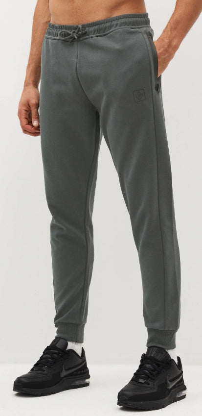 Athletic Cuffed Joggers by Next -(2 Pack) Black/Slate Grey - Size: Med / Regular Length