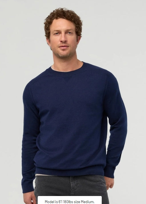 DU/ER EasyKnit Lite Crew Neck - Bright Navy- Men's L