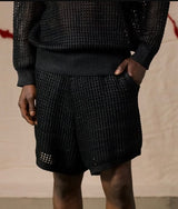 Premium Streetwear - Grid Knit Shorts - Size: M/L
