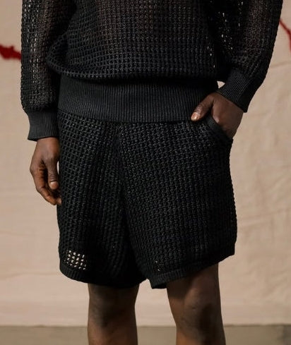 Premium Streetwear - Grid Knit Shorts - Size: XL/XXL