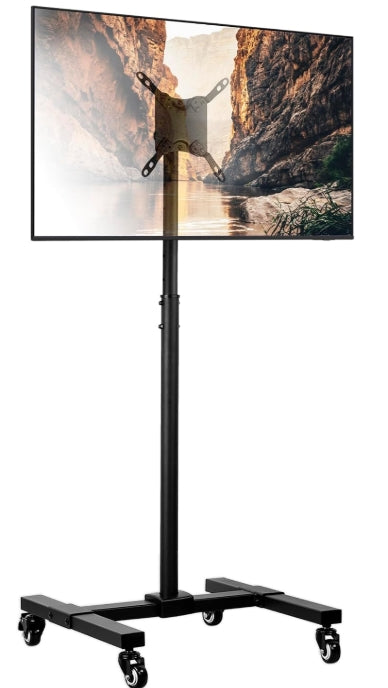 Mount-It! Mobile TV Stand with Locking Wheels, 13-42", Black