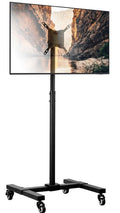 Mount-It! Mobile TV Stand with Locking Wheels, 13-42", Black