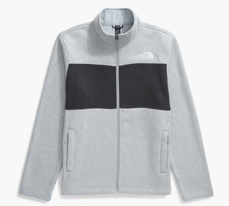 The North Face Men's Gordon Lyons Full Zip, Light Grey/Dark Grey Size: X-Large
