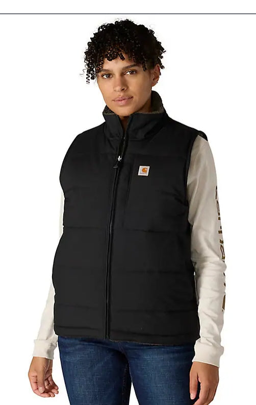 Carhartt Women's Montana Puffer Vest - Insulated - Reversible, Black Size: Medium