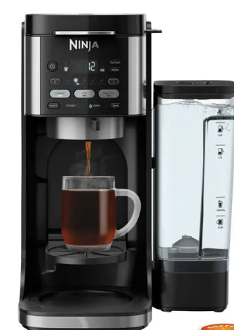 Ninja - DualBrew Hot & Iced Coffee Maker, Single-Serve, compatible with K-Cups & 12-Cup Drip Coffee Maker - Black/Stainless Steel
