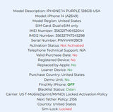 Apple iPhone 14 128GB Purple Carrier Locked: T-Mobile